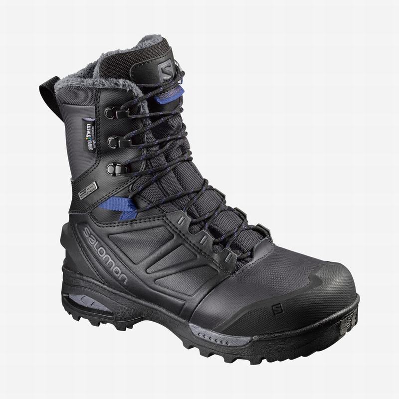 SALOMON UK TOUNDRA PRO CLIMASALOMON™ WATERPROOF - Womens Winter Boots Black/Blue,RDGS26948